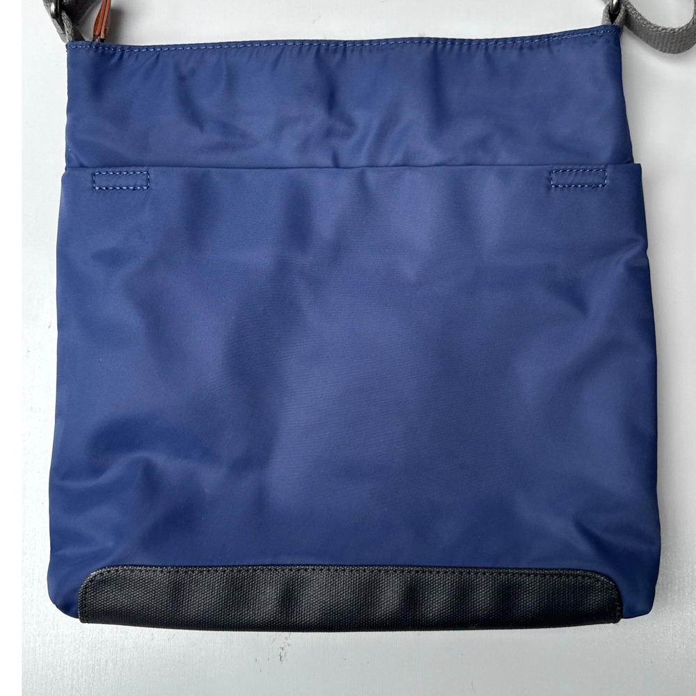 Ori London Blue Nylon Crossbody Messenger Bag Adjustable Strap Slim Travel - Picture 7 of 11